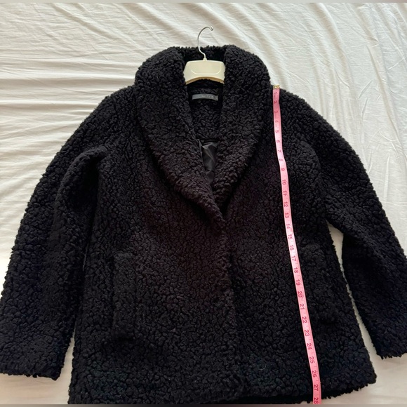 SHAWL COLLAR BLACK FLEECE JACKET SIZE SMALL FROM MATTY M. MINT CONDITION. - Picture 3 of 8